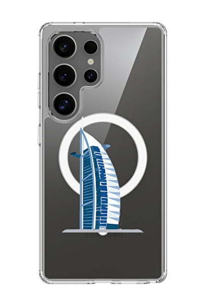 Theodor غلاف لهاتف سامسونج جالاكسي إس 25 ألترا متوافق مع ماج سيف، غطاء برج العرب