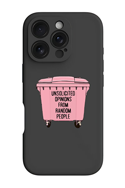 Theodor جراب حماية أسود من السيليكون السائل المقاوم للصدمات لهاتف iPhone 16 P...