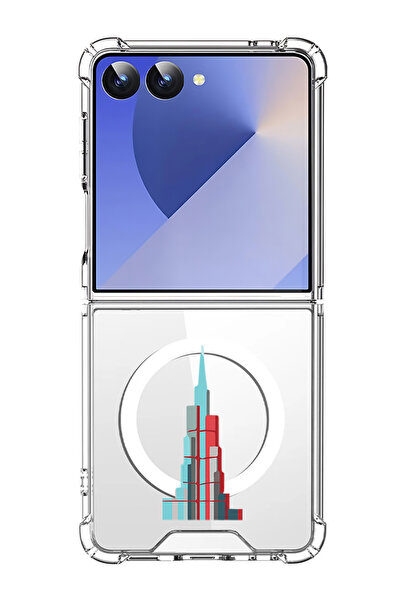 Theodor غلاف لهاتف Samsung Galaxy Z Flip 7 متوافق مع MagSafe، غطاء هاتف مقاوم...