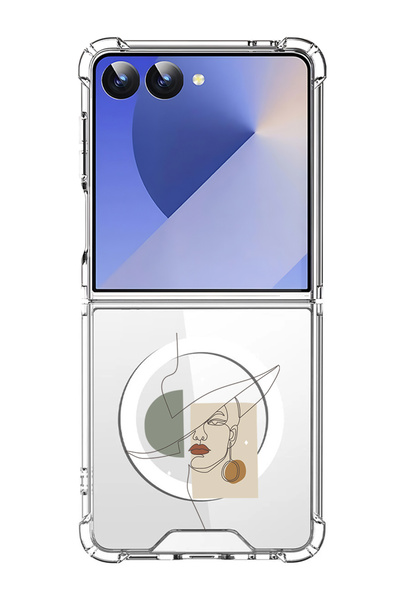 Theodor غلاف لهاتف Samsung Galaxy Z Flip 7 متوافق مع MagSafe، غطاء هاتف مقاوم...