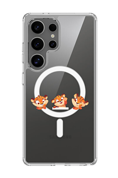 Theodor غلاف لهاتف Samsung Galaxy S25 Ultra متوافق مع MagSafe، غطاء نمر لطيف