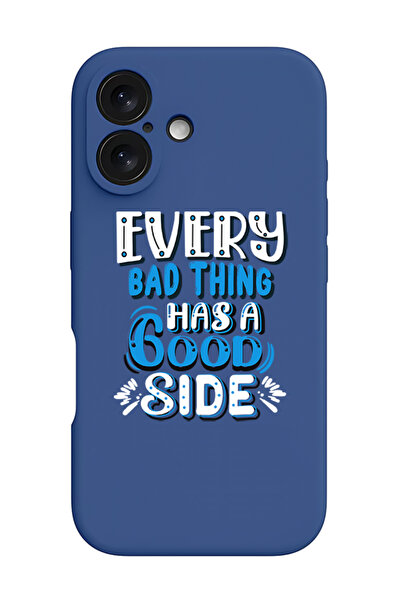 Theodor جراب سيليكون سائل أزرق واقٍ مقاوم للصدمات لهاتف iPhone 16 - لكل شيء س...