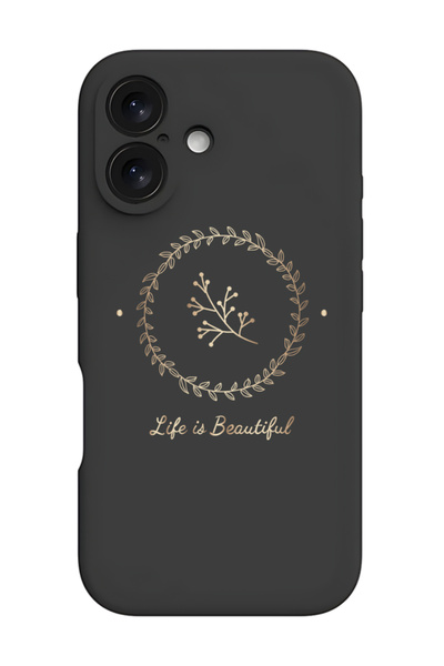 Theodor غطاء حماية سيليكون سائل مقاوم للصدمات لهاتف iPhone 16 Plus باللون الأ...