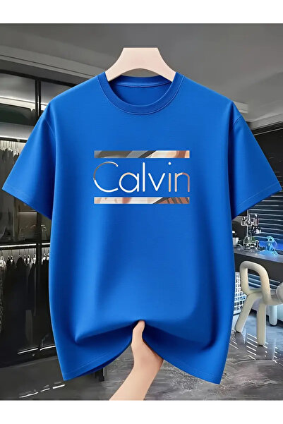 NEW TRENDY COLLECTİON تيشيرت رجالي غير رسمي برقبة دائرية بنمط مطبوع إبداعي