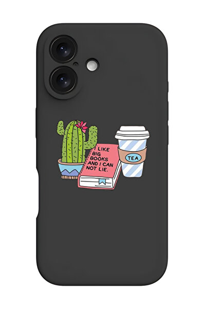 Theodor جراب حماية سيليكون سائل مقاوم للصدمات لهاتف iPhone 16 Plus أسود - كتب...