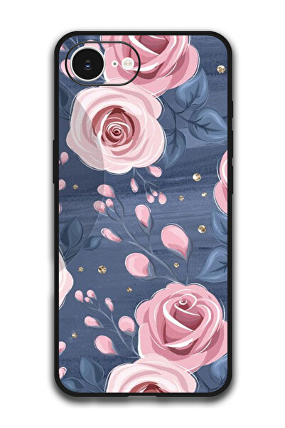 Theodor جراب متوافق مع هاتف Apple iPhone 16e مقاس 6.1 بوصة، غطاء حماية مقاوم للصدمات - نقشة ورود وأوراق