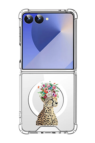 Theodor غلاف لهاتف Samsung Galaxy Z Flip 7 متوافق مع MagSafe، غطاء هاتف مقاوم...