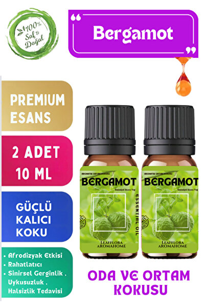 LeafFlora AromaHome Bergamot- Esansiyel Uçucu Yağ - Aromatik Oda ve Ortam Kok...