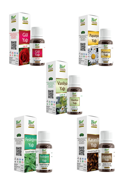 Bio Vitals Clove Basil Vanilla Chamomile Rose Oil Set