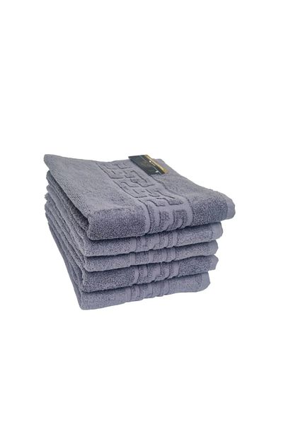 rotop Set 5 bucati Face Towels , Greek Model, 50 x 90 cm, 100% Cotton Pakistan, White