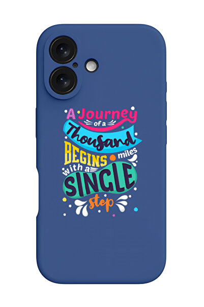 Theodor غطاء حماية سيليكون سائل مقاوم للصدمات لجهاز iPhone 16 باللون الأزرق -...