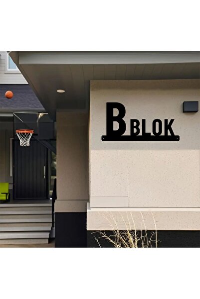 zafrakreklam Apartment - Site - Block Sign Aluminum Panel B Block - 70X35Cm Cnc Cutting