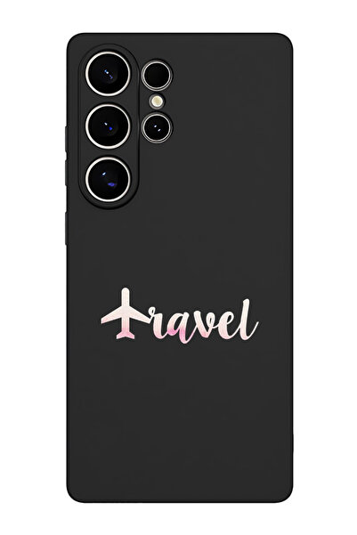 Theodor غطاء حماية سائل من السيليكون المقاوم للصدمات لهاتف سامسونج جالاكسي S25 ألترا (أسود) - سفر