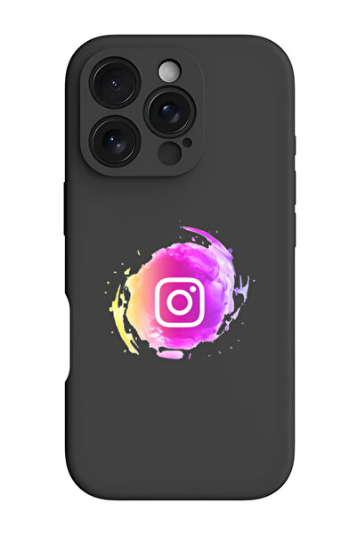 Theodor iPhone 16 Pro Black Protective Liquid Silicone Shockproof Case - Inst...