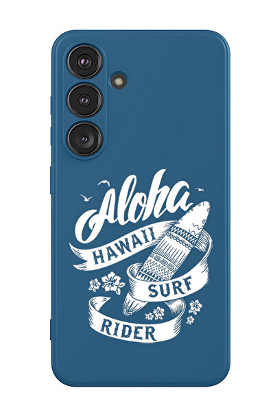 Theodor غطاء حماية سيليكون سائل لهاتف سامسونج جالاكسي S25 (أزرق) - ألوها هاواي