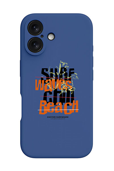 Theodor غطاء حماية سيليكون سائل مقاوم للصدمات لهاتف iPhone 16 Plus أزرق - أمو...