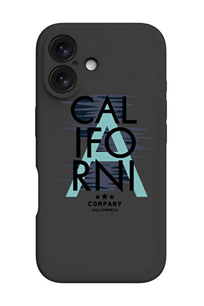 Theodor غطاء حماية سيليكون سائل مقاوم للصدمات لهاتف iPhone 16 Plus أسود - كاليفورنيا أسود