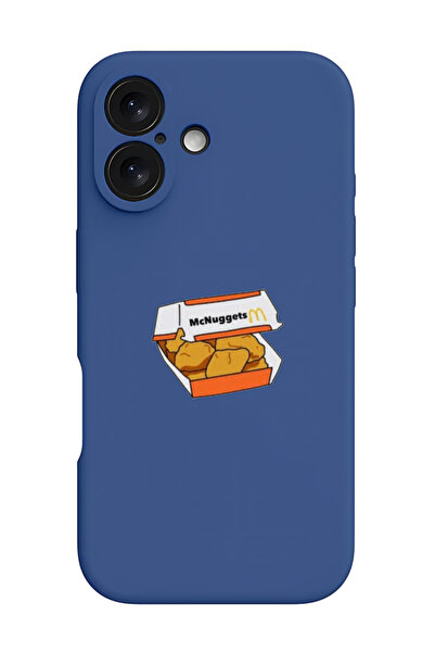 Theodor غطاء حماية سيليكون سائل مقاوم للصدمات لجهاز iPhone 16 أزرق - ناجتس