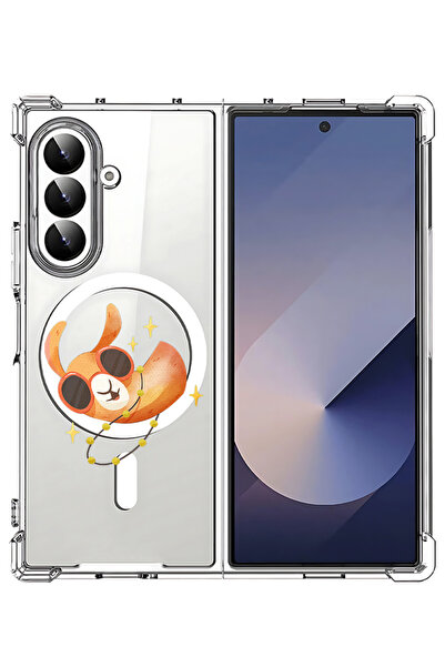 Theodor غلاف لهاتف Samsung Galaxy Z Fold 7 متوافق مع MagSafe، غطاء مقاوم للصد...