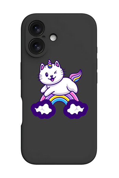 Theodor جراب حماية من السيليكون السائل المقاوم للصدمات لهاتف iPhone 16 أسود -...