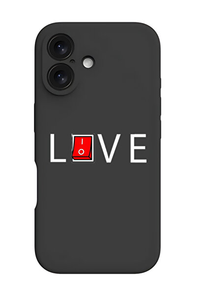 Theodor غطاء حماية سيليكون سائل مقاوم للصدمات لهاتف iPhone 16 أسود - مباشر