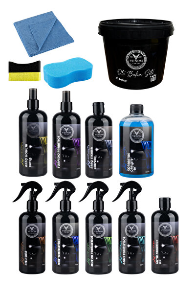 VENOM CAR PRO 13 Parça Araç Araba Yıkama Bakım Seti Full -oto Bakım Temizlik ...