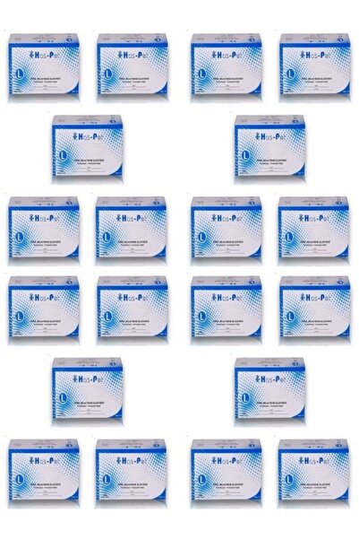 Has-Pet 20 قطعة من قفازات الفينيل الحجم L خالية من البودرة 100 حزمة (1 صندوق)