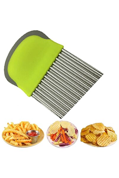 Mmgoqqt Potato Slicing Knife, Mmgoqqt, Stainless Steel/Polypropylene, 13.5 x 9 x 2 cm, Silver/Green