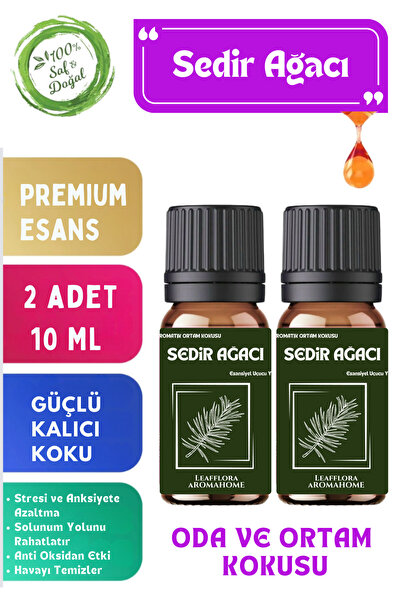 LeafFlora AromaHome Sedir Ağacı - Esansiyel Koku Yağı - Aromatik Oda ve Ortam...