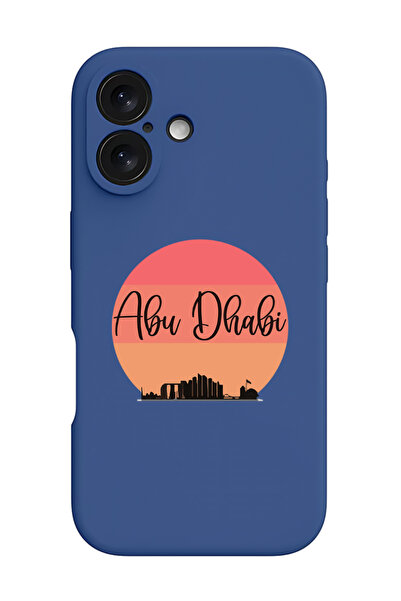 Theodor غطاء حماية سيليكون سائل مقاوم للصدمات لجهاز آيفون 16 بلس أزرق - أبو ظ...