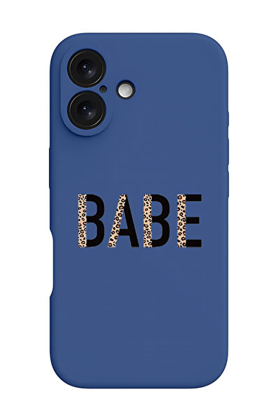 Theodor غطاء حماية سيليكون سائل مقاوم للصدمات لجهاز iPhone 16 أزرق - بيب