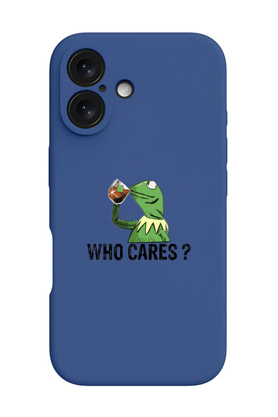 Theodor جراب سيليكون سائل واقي مقاوم للصدمات لجهاز iPhone 16 أزرق - من يهتم ب...