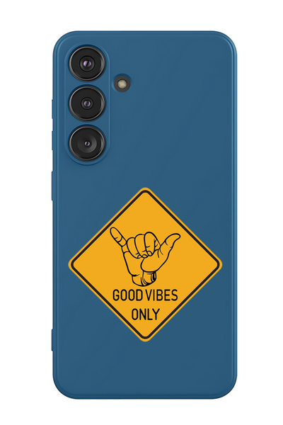 Theodor غطاء حماية سيليكون سائل مقاوم للصدمات لهاتف سامسونج جالاكسي S25 (أزرق) - جود فايبز