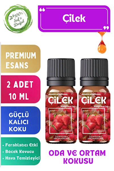 LeafFlora AromaHome Çilek- Esansiyel Uçucu Yağ - Aromatik Oda ve Ortam Kokusu...