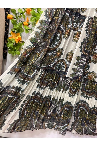 edu collection Chiffon Skirt Ethnic Pattern