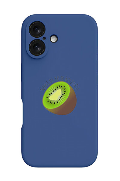 Theodor جراب سيليكون سائل أزرق واقٍ مقاوم للصدمات لهاتف iPhone 16 - ليس من شأنك