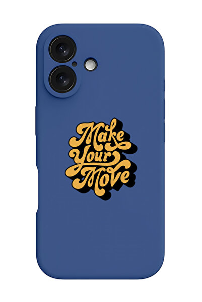 Theodor جراب حماية سيليكون سائل مقاوم للصدمات لهاتف iPhone 16 باللون الأزرق -...