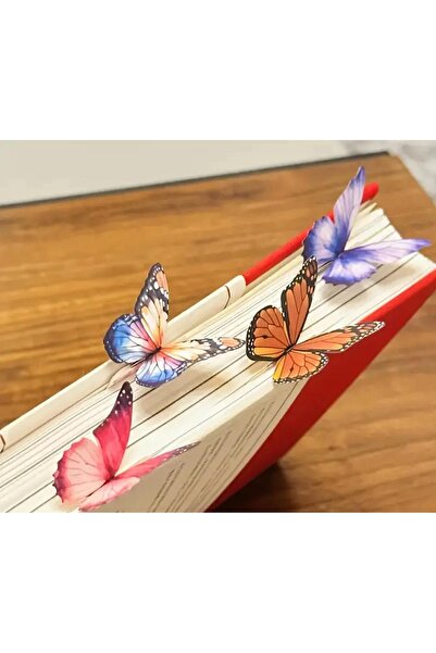 Bumelo 5Pcs Creative Aesthetic Butterfly Paper Bookmark