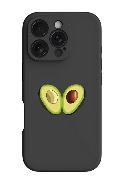 Theodor غطاء حماية أسود من السيليكون السائل المقاوم للصدمات لهاتف iPhone 16 P...