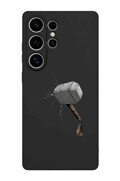 Theodor غطاء حماية سائل من السيليكون المقاوم للصدمات لهاتف سامسونج جالاكسي S25 ألترا (أسود) - هامر