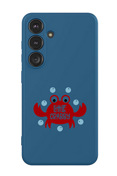 Theodor غطاء حماية سائل من السيليكون المقاوم للصدمات لهاتف سامسونج جالاكسي S25 بلس (أزرق) - ليتل كرابي