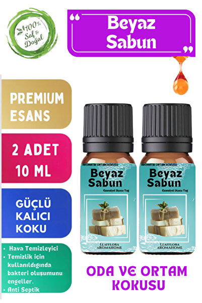 LeafFlora AromaHome Beyaz Sabun - Esansiyel Uçucu Yağ - Aromatik Oda ve Ortam...