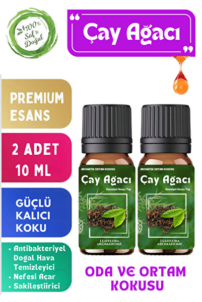 LeafFlora AromaHome Çay Ağacı - Esansiyel Uçucu Yağ - Aromatik Oda ve Ortam K...