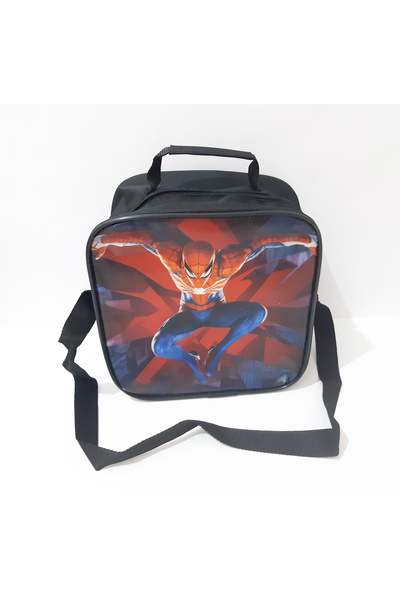 renkli çiçekler Lunch Bag Patterned 22X22X12 cm Lunch Bag with Thermos for School