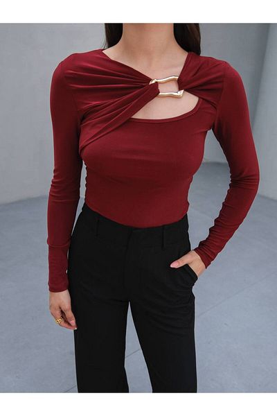 Butik Beyza Buckle Sandy Blouse