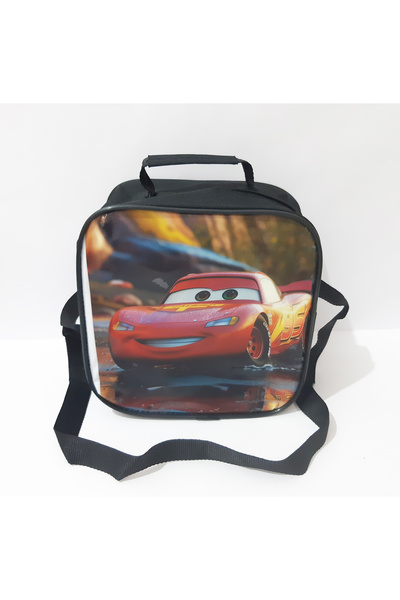 renkli çiçekler Lunch Bag Patterned 22X22X12 cm Lunch Bag with Thermos for School