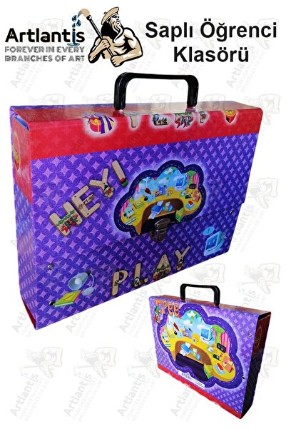 Artlantis Saplı Klasör 1 Adet Kolplu Klasör Öğrenci Klasörü 32x24x7 cm Saplı ...