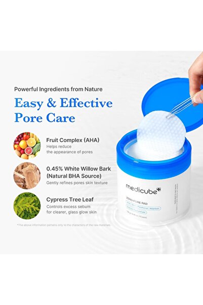 Medicube Zero Pore Pads 2.0, Dual-Textured Facial Toner Pads for Exfoliation and Pore Care with 4.5%