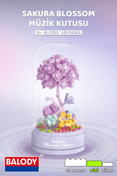 balody Sakura Blossom Music Box Building Block Set – 436 Pieces