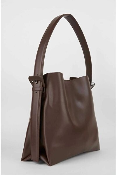 Beshora حقيبة يد واندا براون غير لامعة كبيرة الحجم للنساء